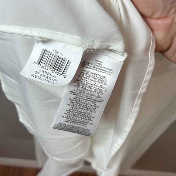 BCBG Maxazria White & Black Lace & Pleated Dress Size 02 - Picture 5 of 6